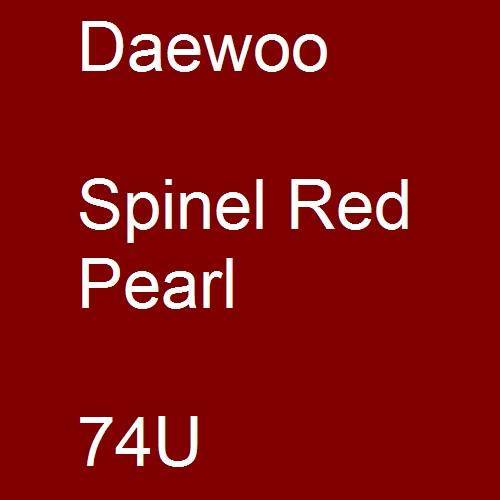 Daewoo, Spinel Red Pearl, 74U.